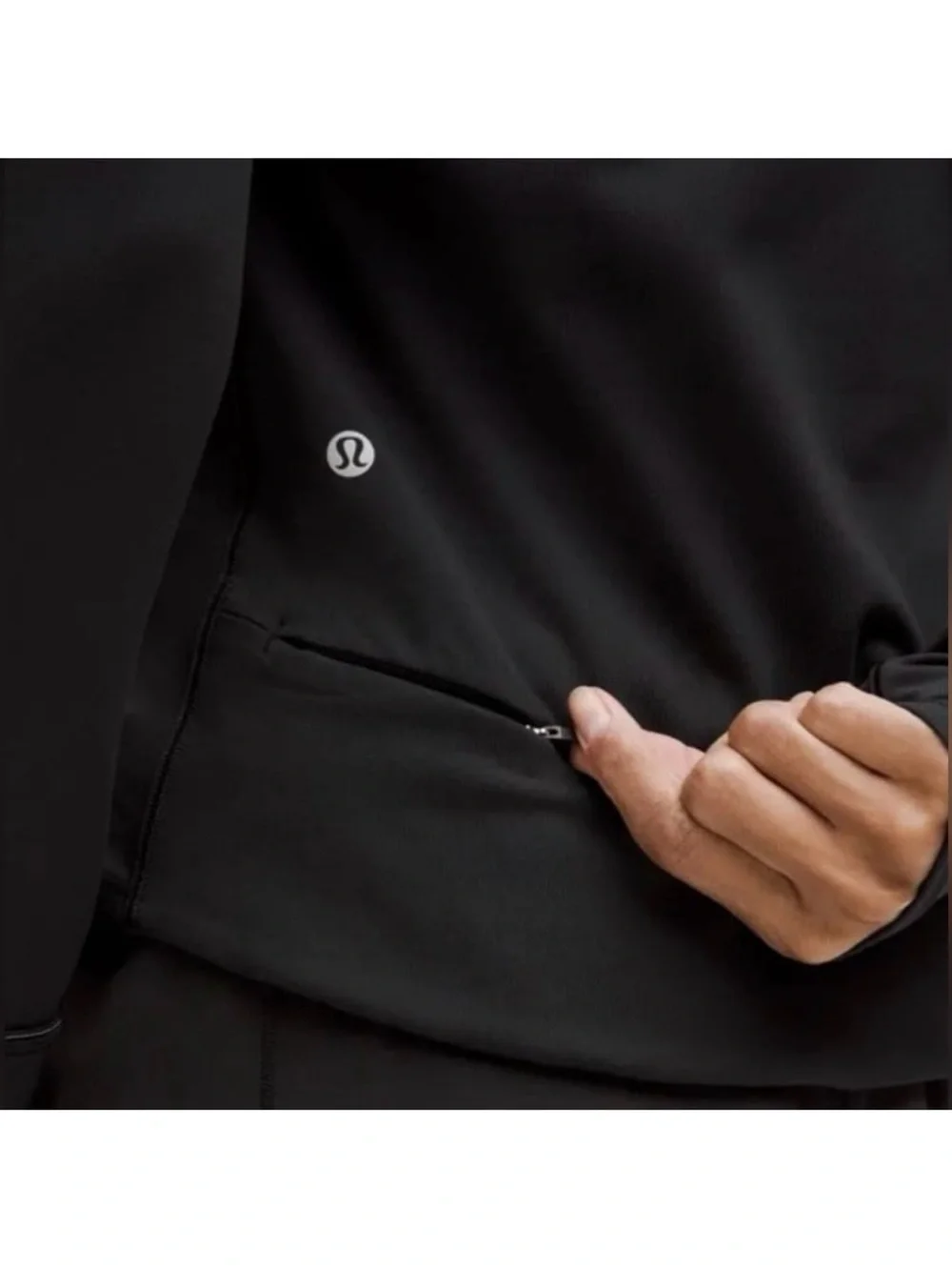 Lululemon Rulu‎ Gathered Waist Long Sleeve Run Top Black Size Medium